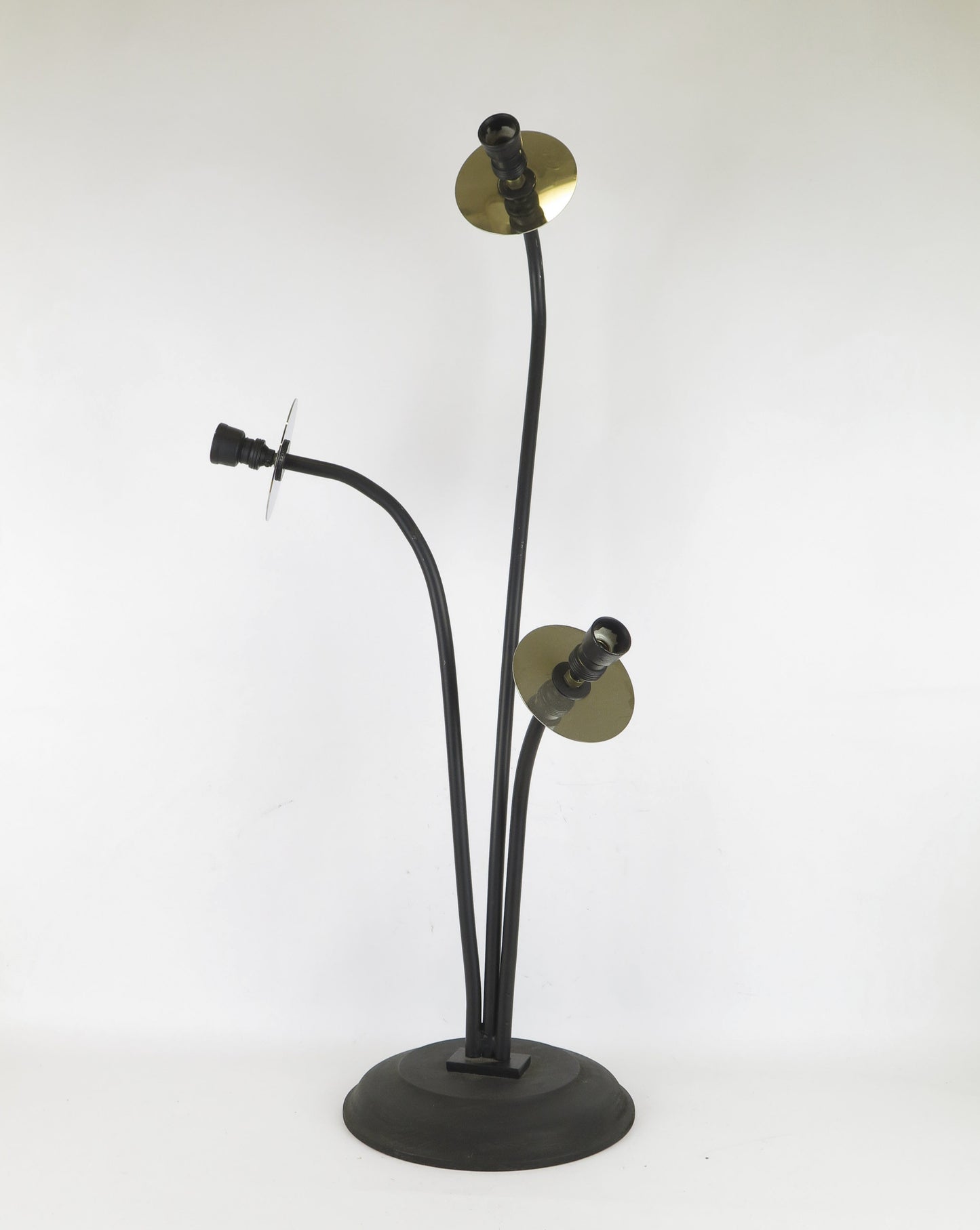 TABLE LAMP IN METAL AND WROUGHT IRON VINTAGE CIRCULAR DESIGN ARTE CH15