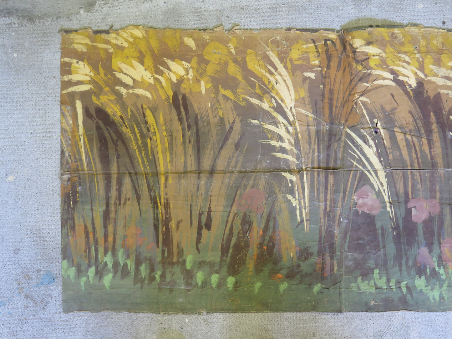 130x67 cm ANCIENT SCENOGRAPHY THEATER BACKDROP THEATER FIELD OF WHEAT CL2.25