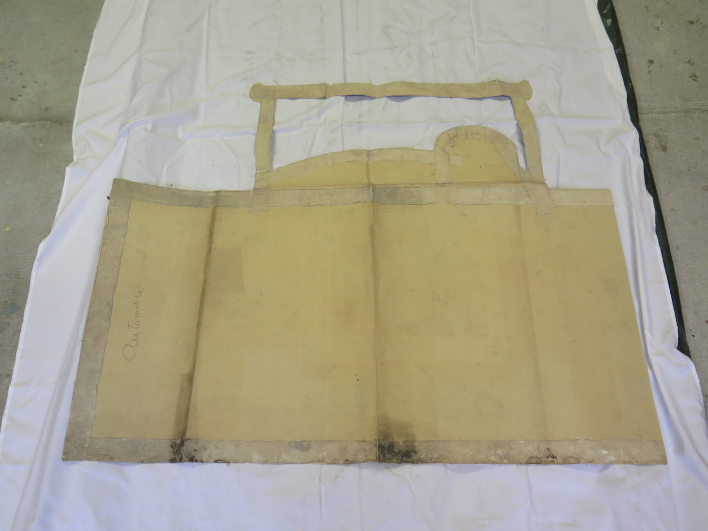 ANTIQUE THEATER PAINTING STAGE BACKGROUND HAND PAINTED CAR TABLE CL1.6