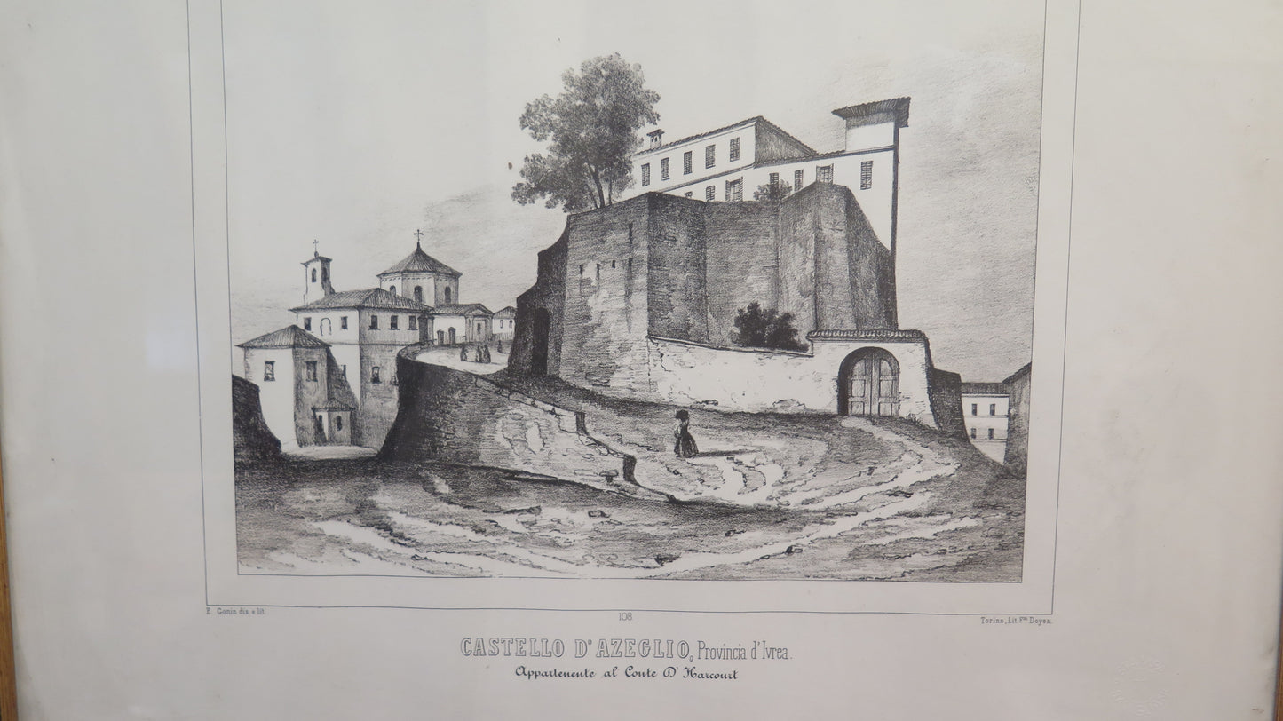 DUE STAMPE ANTICHE L'amateur d'estampes Daumier - CASTELLO D'AZEGLIO GONIN BM52