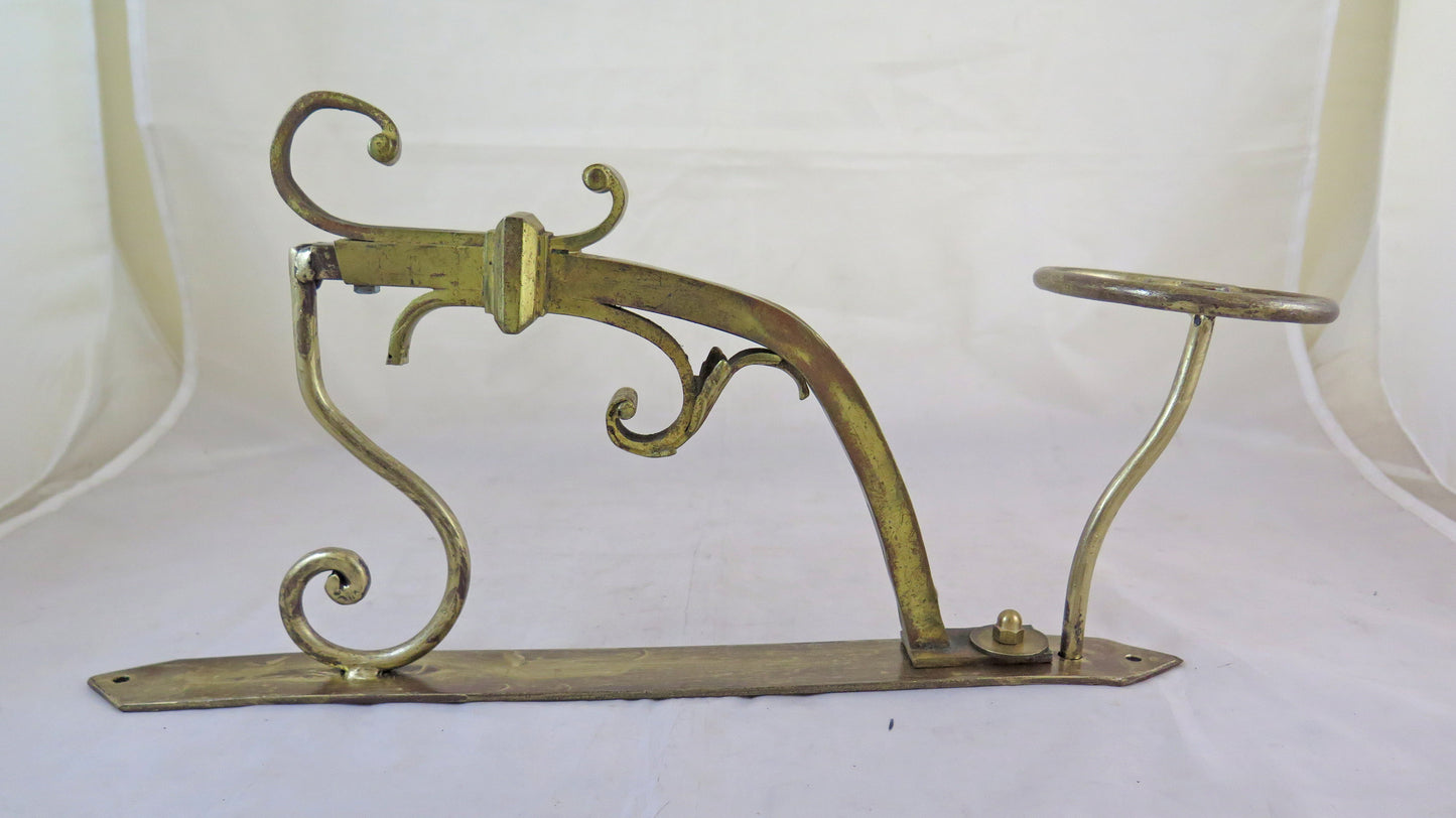 TWO OLD WALL HANGER IN HAND FORGED AND GOLDEN WROUGHT IRON CH34