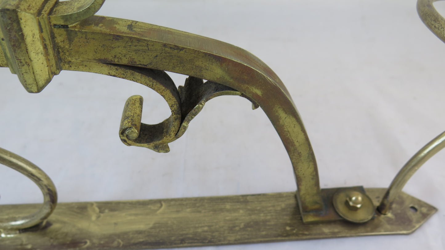 TWO OLD WALL HANGER IN HAND FORGED AND GOLDEN WROUGHT IRON CH34