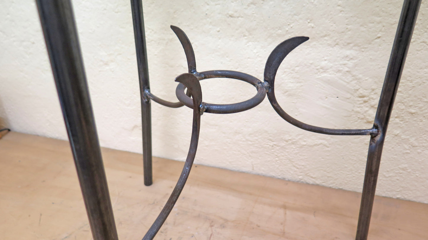 ROUND CIRCULAR WROUGHT IRON TABLE BASE HANDMADE VINTAGE CH