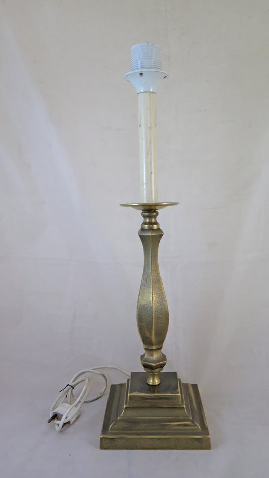 OLD BRONZE TABLE LAMP ABAT-JOUR HANDMADE BRONZE CH35