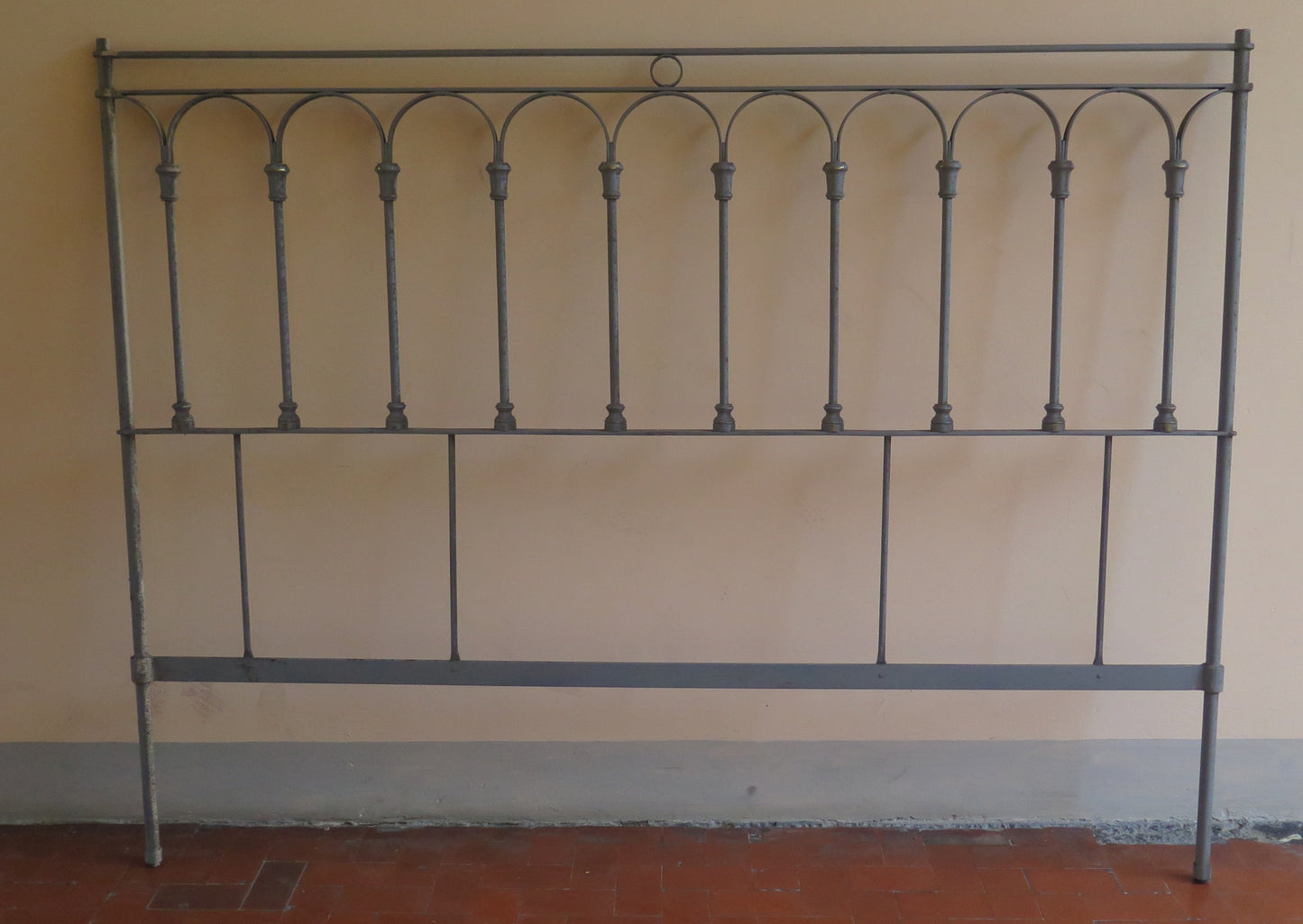 WROUGHT IRON HEADBOARD FOR DOUBLE BED HEADBOARD WITH ARCHES DECORATION 39 CH