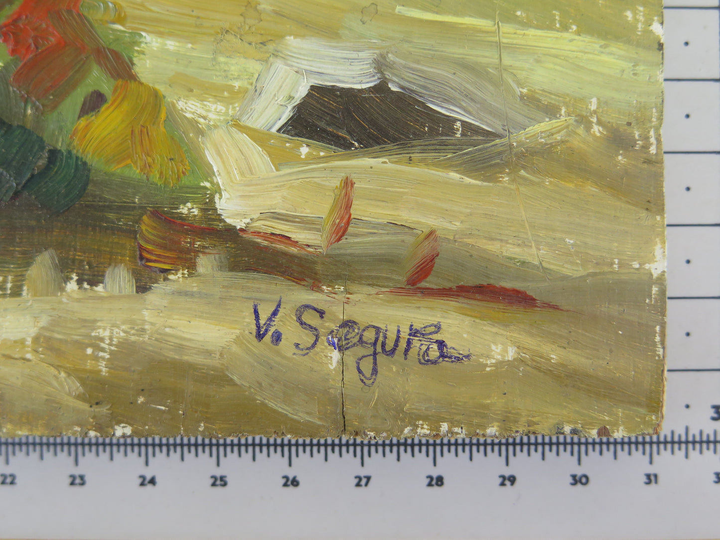SMALL OIL PAINTING ON PANEL WORK BY SPANISH PAINTER VICENTE SEGURA MD12