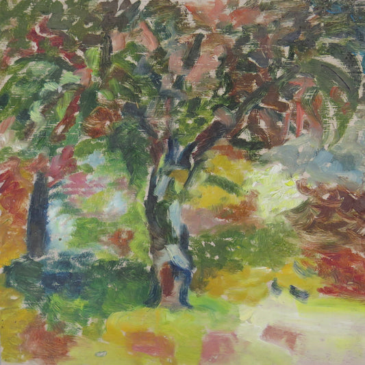 OLD PAINTING IN IMPRESSIONIST STYLE SMALL SIZE LANDSCAPE SPAIN MD12
