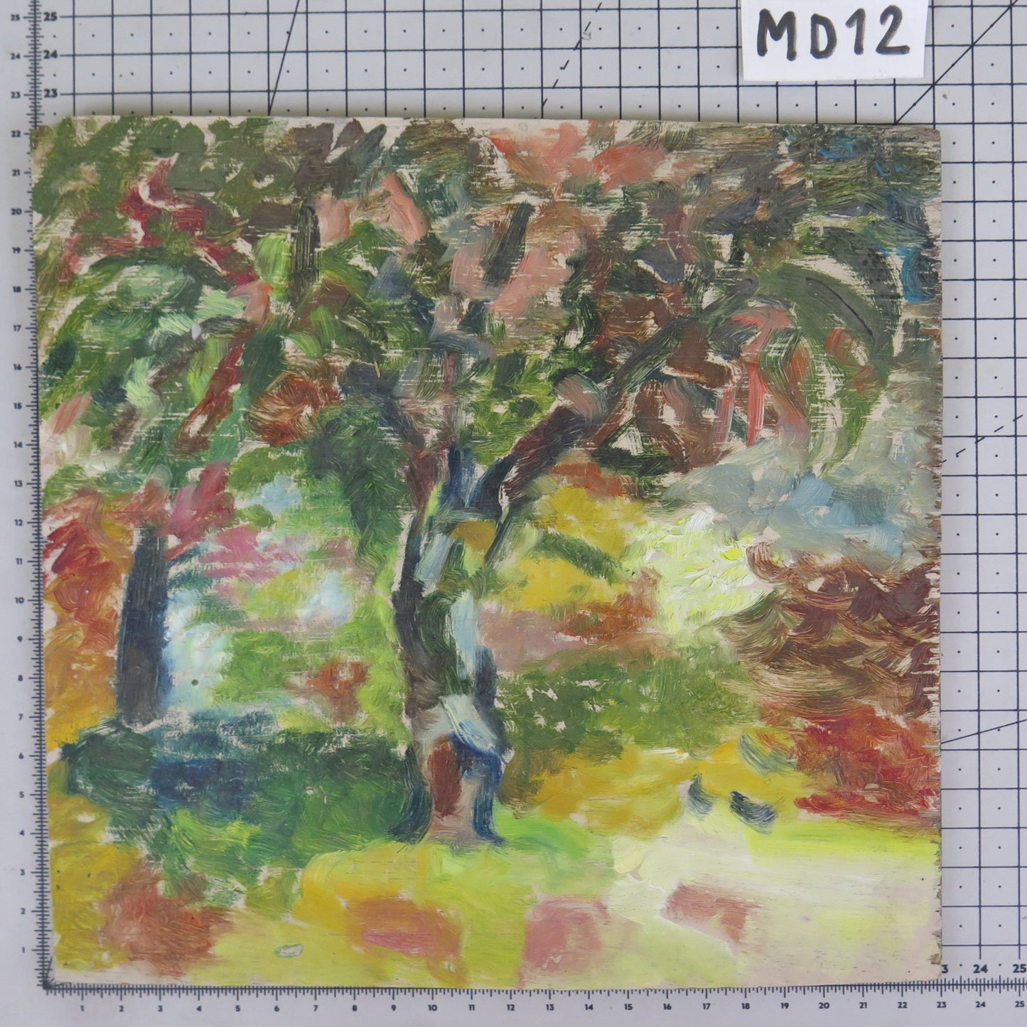 OLD PAINTING IN IMPRESSIONIST STYLE SMALL SIZE LANDSCAPE SPAIN MD12
