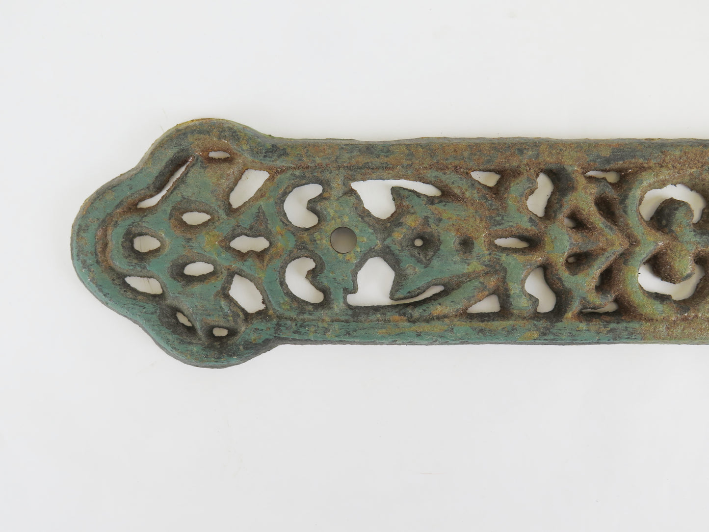 ANCIENT CAST IRON FRIEZE DECORATED WITH FRETWORK WITH FLORAL MOTIF BA5 DECORATION