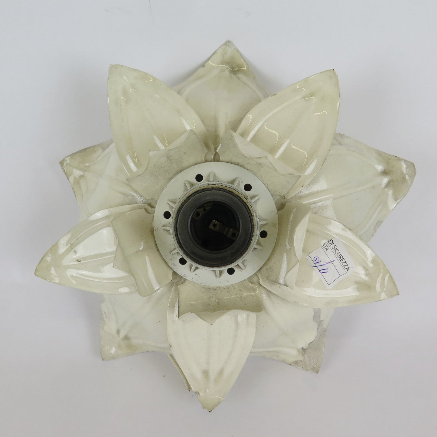 VINTAGE IRON CEILING LIGHT MAGNOLIA FLOWER SHAPE CHANDELIER CH37