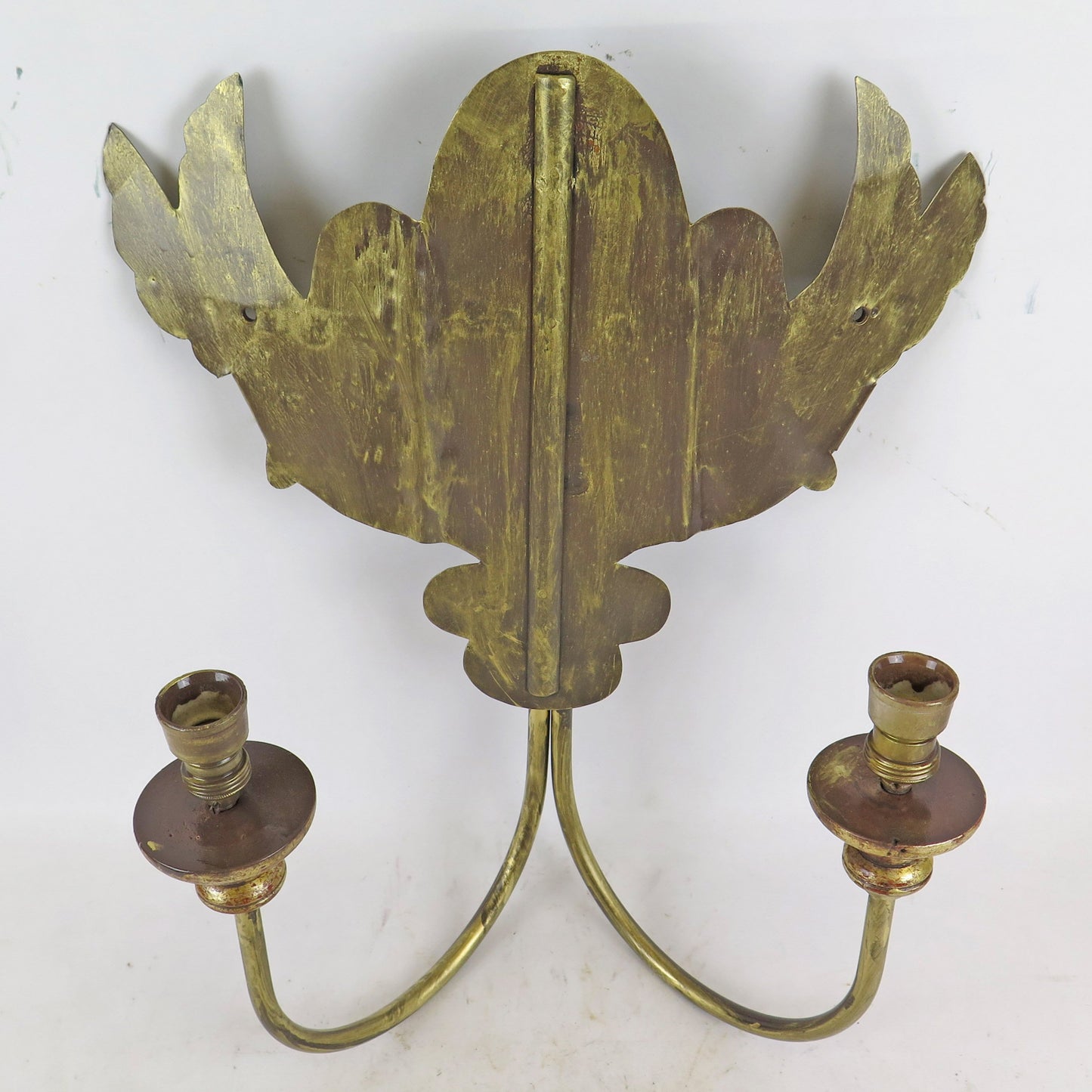 GOLDEN WROUGHT IRON WALL LIGHT TWO LIGHTS VINTAGE HANDMADE WALL LIGHT CH11