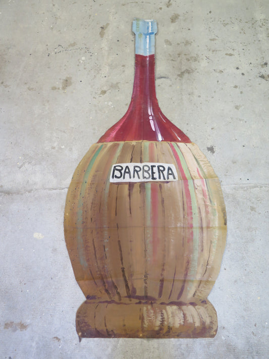 FLASCO OF BARBERA WINE LARGE BACKGROUND THEATER SCENOGRAPHY OLD BOTTLE CL1.30