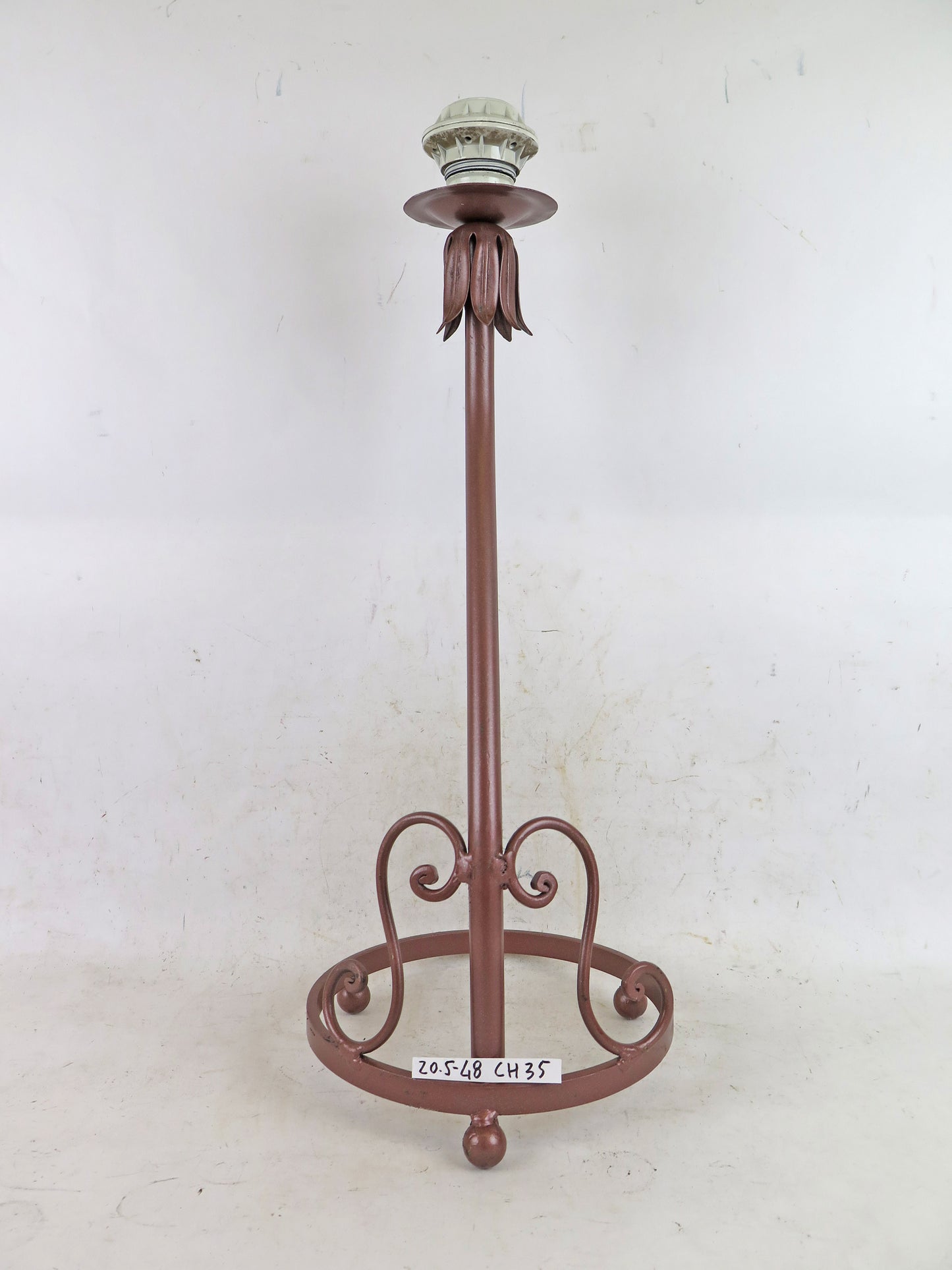 ABAT-JOUR DESK LAMP VINTAGE WROUGHT IRON TABLE LIGHT CH35