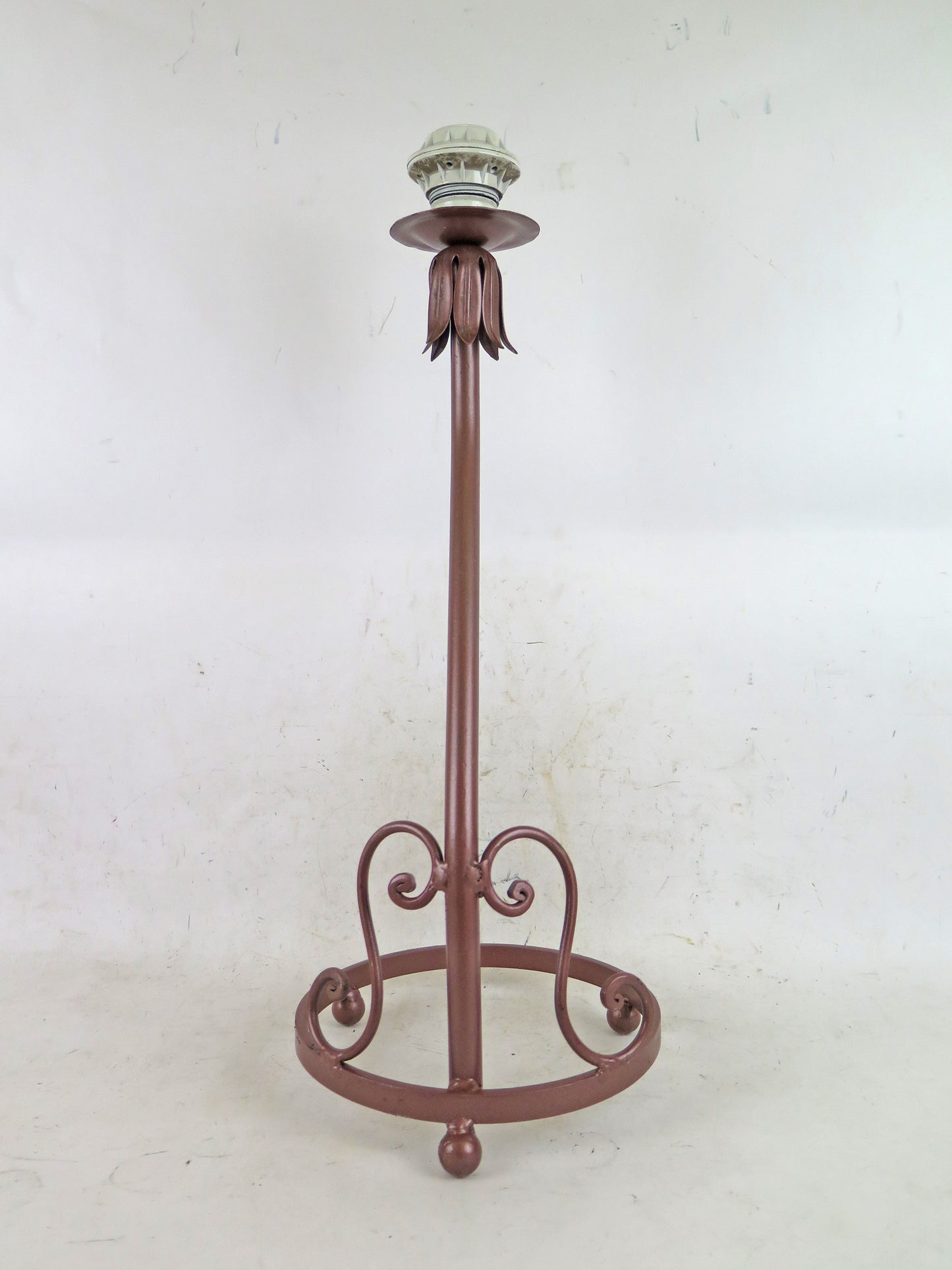 ABAT-JOUR DESK LAMP VINTAGE WROUGHT IRON TABLE LIGHT CH35