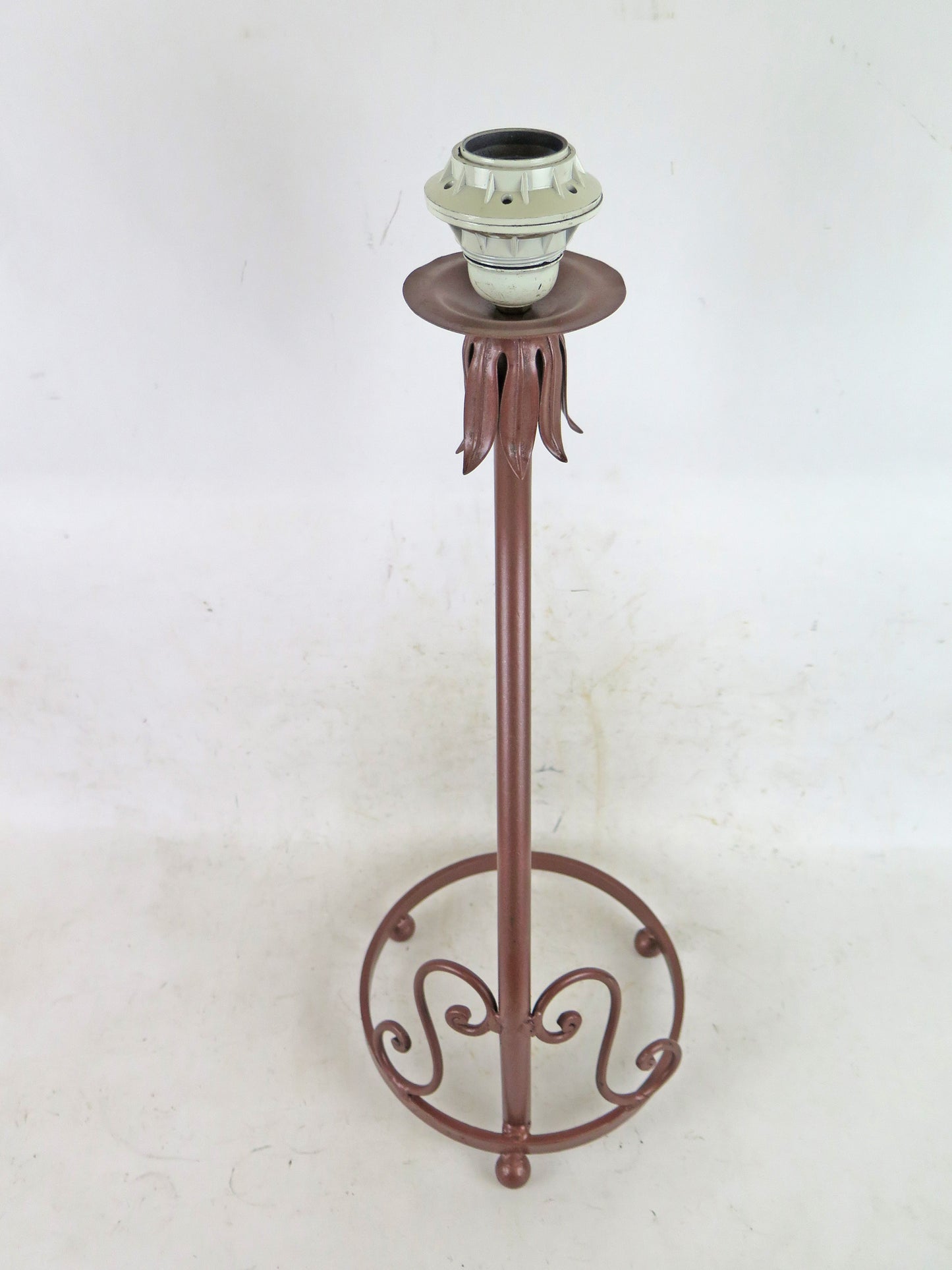 ABAT-JOUR DESK LAMP VINTAGE WROUGHT IRON TABLE LIGHT CH35