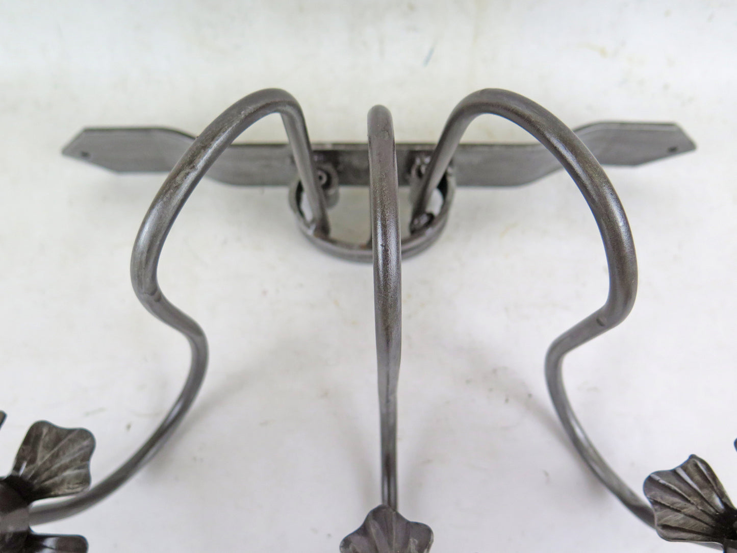 WALL LIGHT TWO FLAMES WROUGHT IRON VINTAGE HANDMADE WALL LIGHT CH20