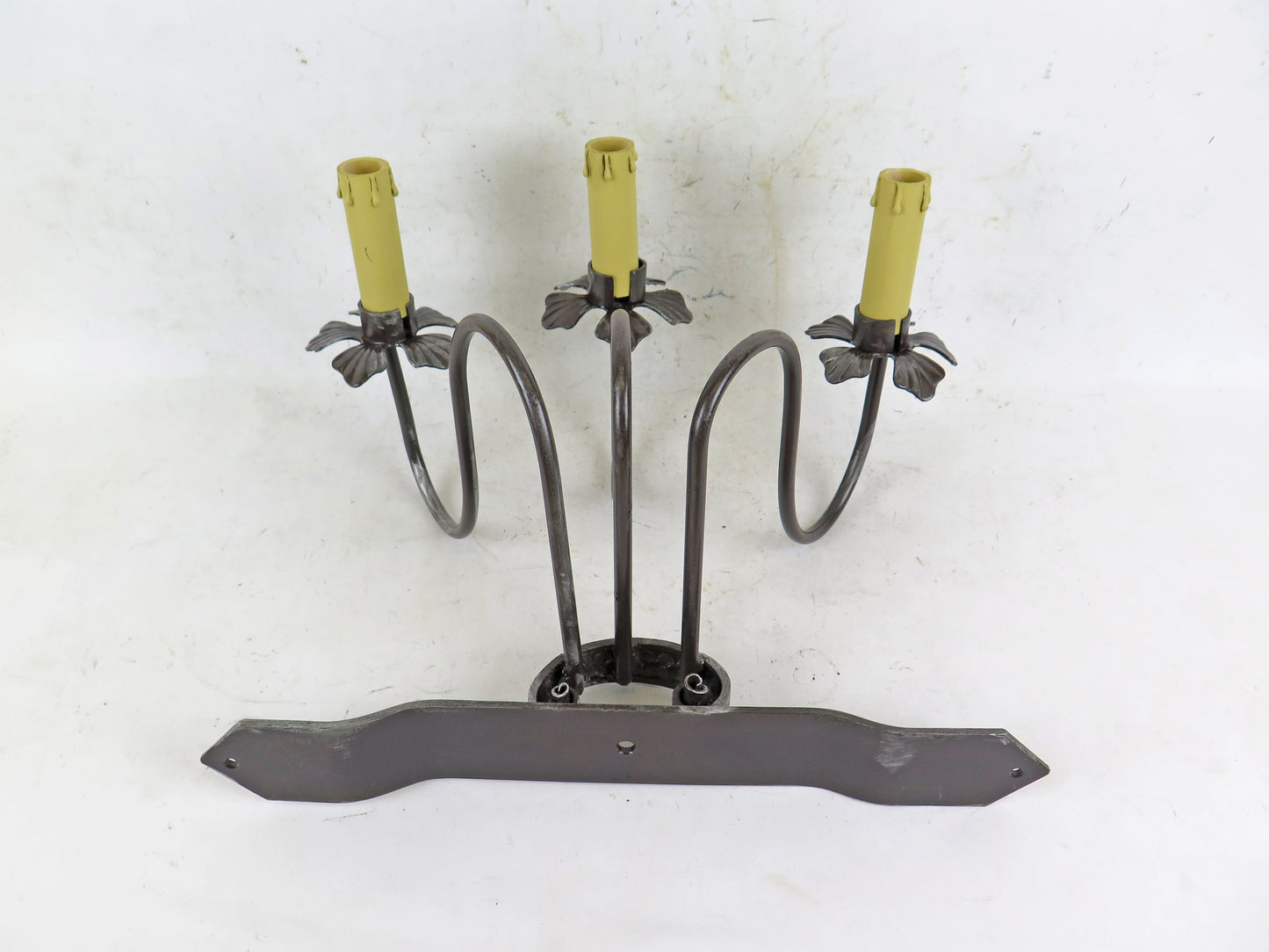 WALL LIGHT TWO FLAMES WROUGHT IRON VINTAGE HANDMADE WALL LIGHT CH20