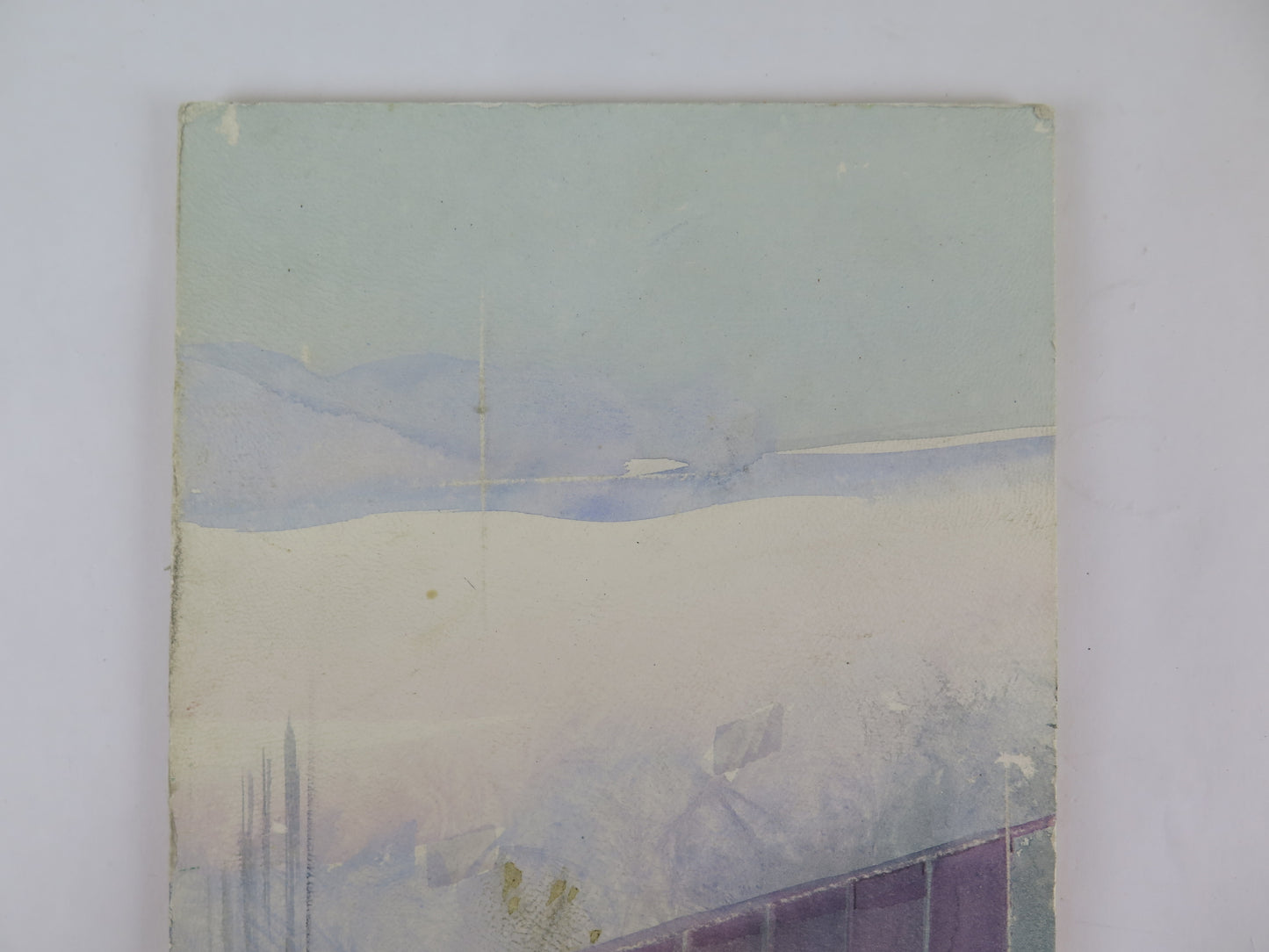 OLD PAINTING SNOWY WINTER LANDSCAPE PAINTING SMALL SIZES VINTAGE P1