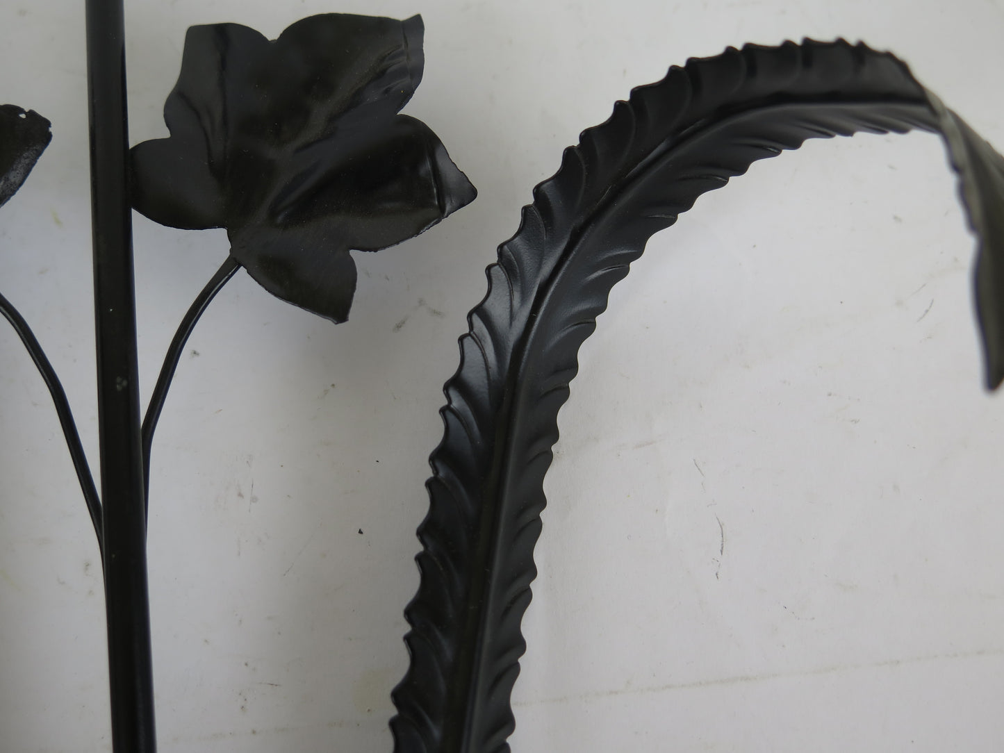 OLD WALL LAMP WITH TWO LIGHTS IN WROUGHT IRON LIGURIAN CRAFTS CH8