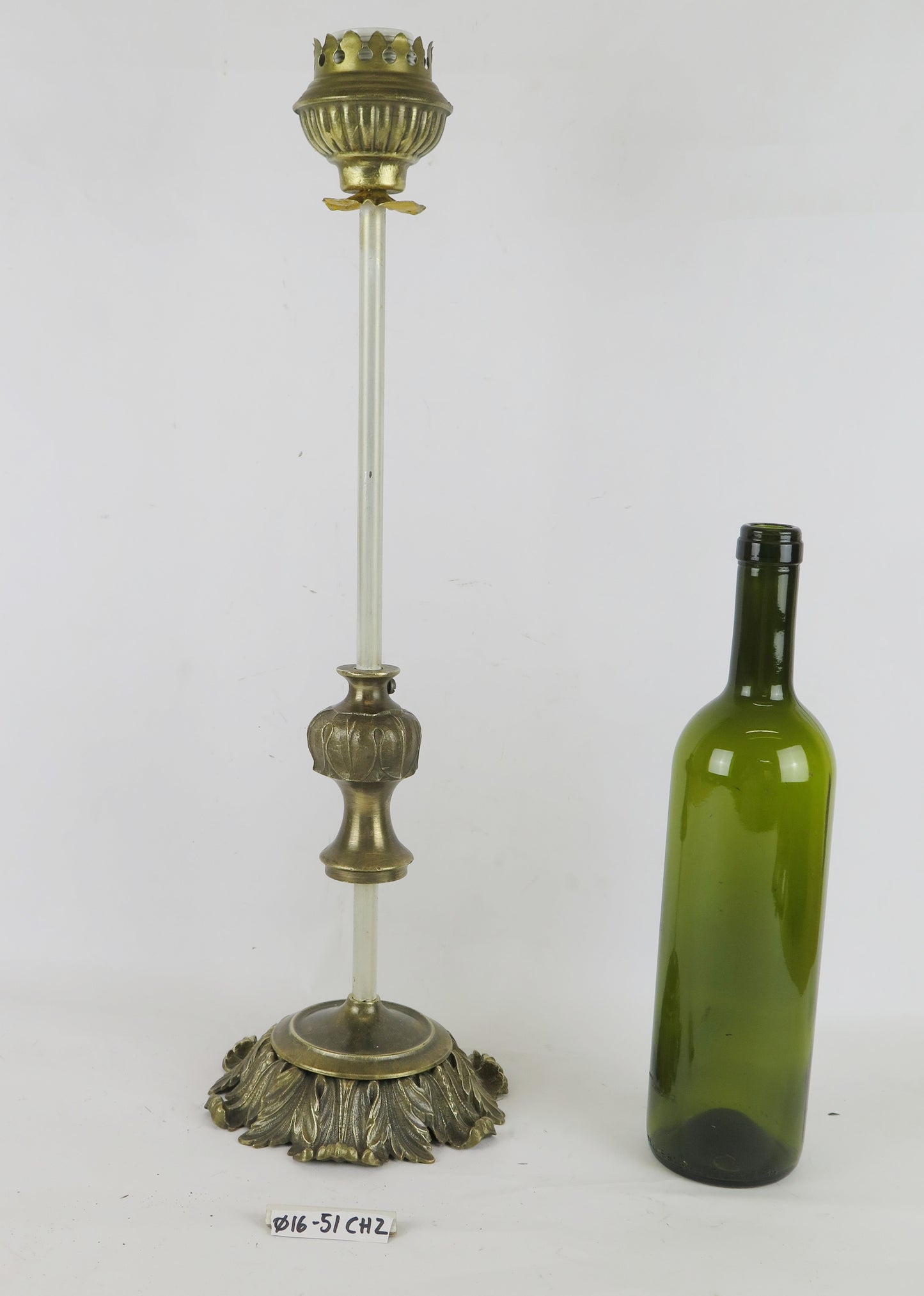 ABAT-JOUR VINTAGE CH2 ARTISTIC WROUGHT IRON AND BRONZE TABLE LAMP
