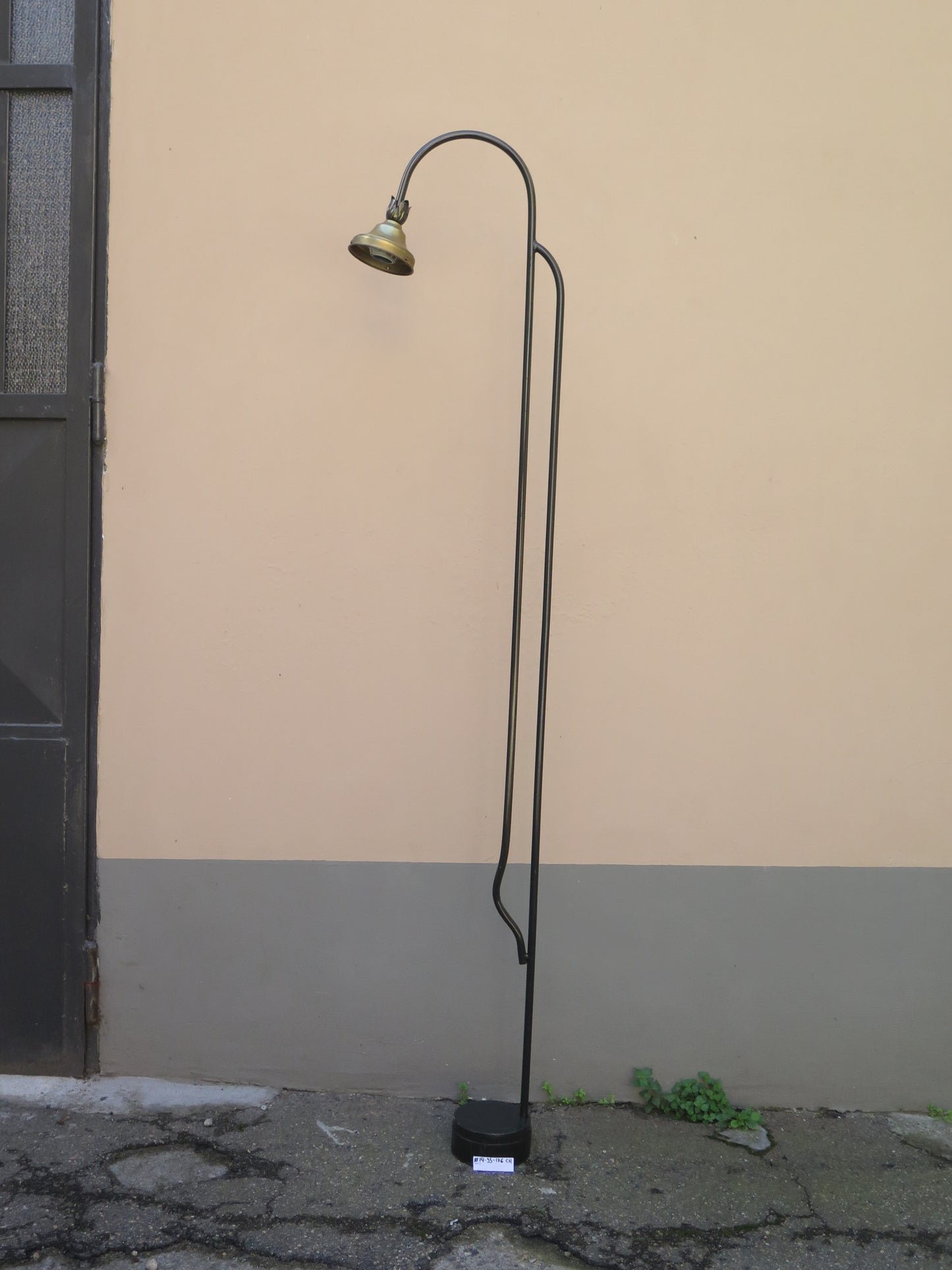 LAMPADA A PIANTANA DI FERRO BATTUTO ARTISTICO FORGIATO A MANO DA SALOTTO CH.S