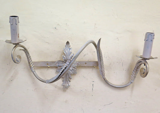 OLD WROUGHT IRON APPLIQUE FLORAL STYLE HAND FORGED SPIRAL CH34