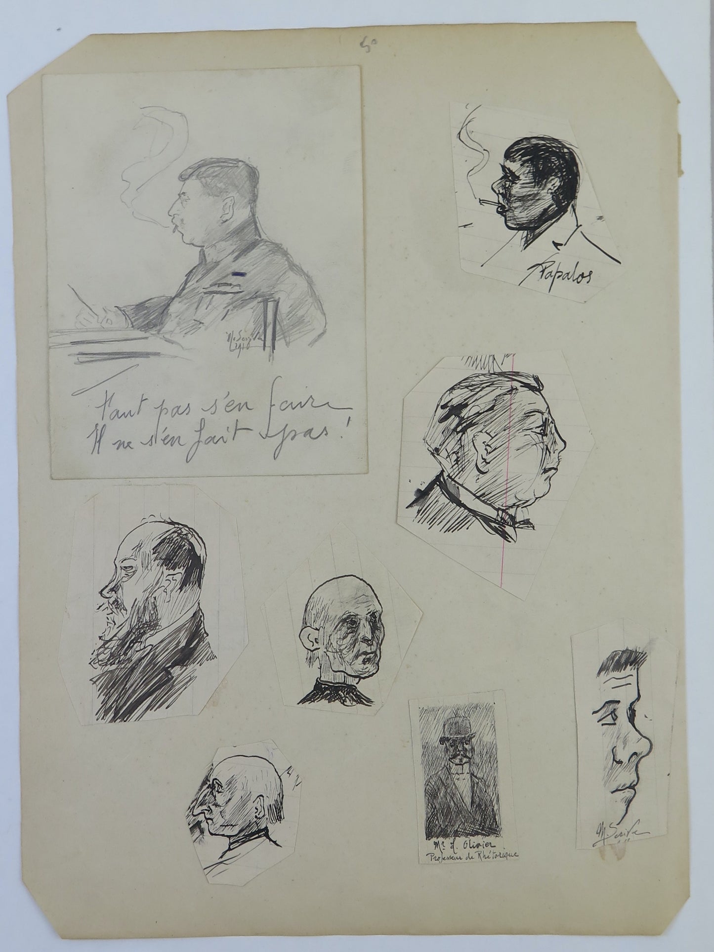 PORTRAIT OF STALIN FRANCIS JOSEPH KING OF BAVARIA ANTIQUE SKETCHES BM53.5b