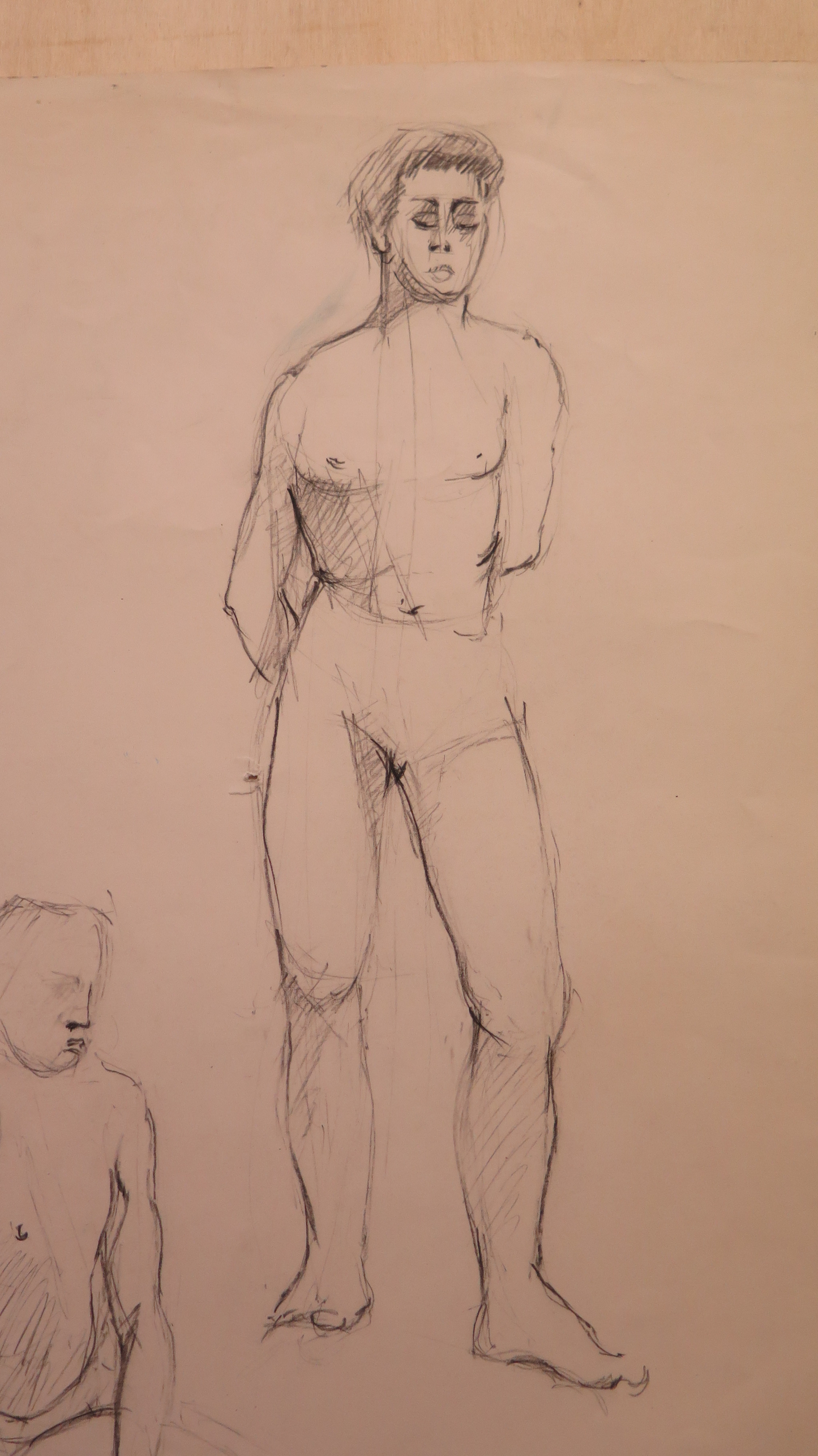 DUE VECCHI DISEGNI CON STUDIO PER CORPO UMANO CON OMAGGIO BOZZA BM53.4